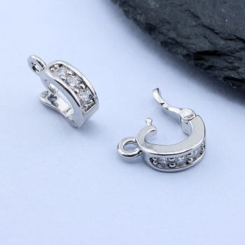 Nosači privezaka 11x8 mm, Rodijum...P-5313-R