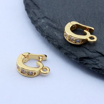 Nosači privezaka 11x8 mm, 18k Pozlata...P-5313