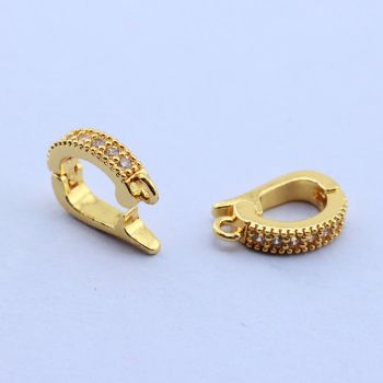 Nosači privezaka 12x7 mm, 18k Pozlata...P-201115