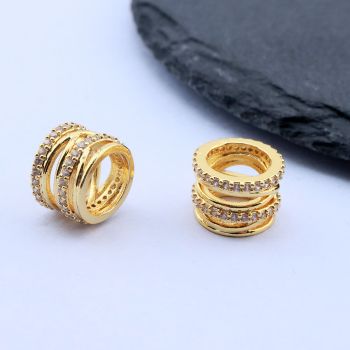 Perla 7.6x10 mm, 18k Pozlata...P-208223