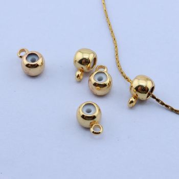 Stoper/Nosači za Priveske 6x1.5 mm, 18k Pozlata...P-209038