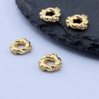 Perla 8x8 mm, 18k Pozlata...P-62075