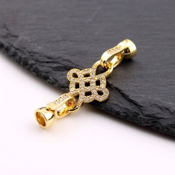 Premium kopča sa CZ Cirkonima za bisere,perle,18k Pozlata...P-23MK60B