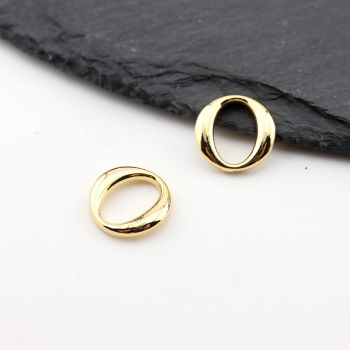 Ukrasna link alka 13,3x13,5x1,8 mm - Pozlata 18k (  23MK44G )