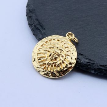 Privezak Meduza 25.5x22 mm, 18k Pozlata...P-L203-002G