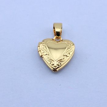 Privezak Srce 15x13 mm, 18k Pozlata...P-P199-15G
