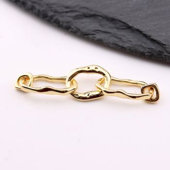 Ukrasni link  45 mm, alke od 6x6mm do 18x10mm,18k Pozlata...P-23MK58