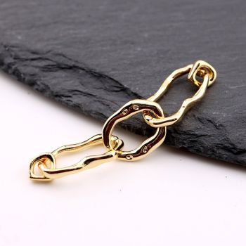 Ukrasni link  45 mm, alke od 6x6mm do 18x10mm- Pozlata 18k (  23MK56G )