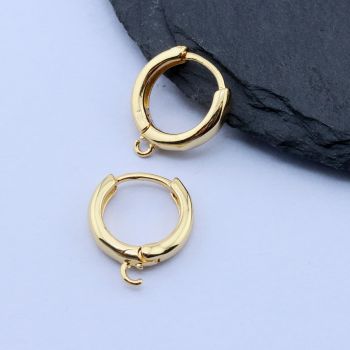 Osnova za minđuše Huggie Hoop 17x15x3 mm, 18k Pozlata...P-K083-33G