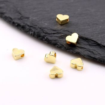 Perla srce  7x6 mm- Pozlata 18k (  332028 )