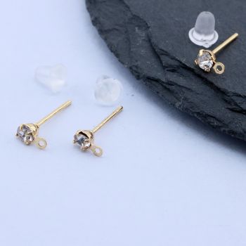 Osnova za minđuše 13x5 mm, 18k Pozlata...P-HSH-00901