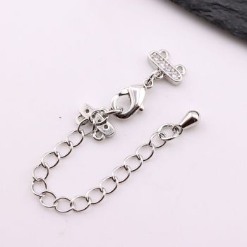 Završetak za dva niza set sa CZ Cirkonima - Rodijum (  23MK59P )