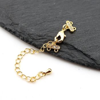 Završetak za dva niza set sa CZ Cirkonima - Pozlata 18k (  23MK59G )