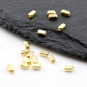 Perla ukrasna 2x3,5x1,2mm, rupa oko 1 mm- Pozlata 18k (  23MK41G )