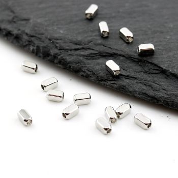 Perla ukrasna 2x3,5x1,2mm, rupa oko 1 mm- Rodijum (  23MK41P )