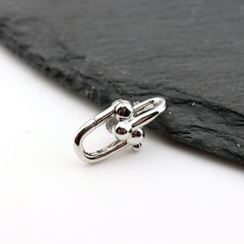 Ukrasna Tifany kopča 20x12mm - Rodijum (  23MK61P )