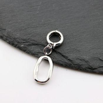 Ukrasna kopča Snap On 21x12mm- Rodijum (  23MK50P )