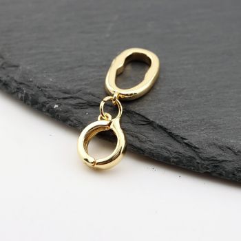 Ukrasna kopča Snap On 21x12mm- Pozlata 18k (  23MK50G )