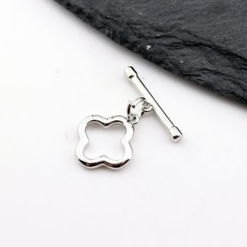 Ukrasna T - kopča 20x18mm - Rodijum  (  23MK47P )