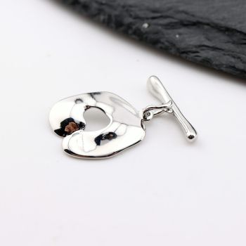 Ukrasna T - kopča 20x15mm - Rodijum (  23MK46P )