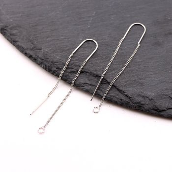 Osnova za mindjuše 10x8mm, lanac 30mm, Rodijum  ( 23MK45P )