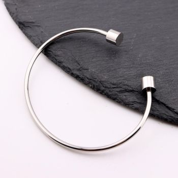 Stainless Steel narukvica 63 x 2 mm, skidajući krajevi 6x6 mm (IO7802PNR)