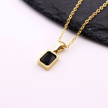 Stainless Steel ogrlica 45cm Gold  sa priveskom 10x12mm (23SSK38BG)