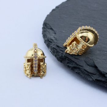 Perla Spartanac+CZ Cirkoni 15x10 mm,18k Pozlata...P-P119-03G-01G