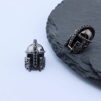 Perla Spartanac+CZ Cirkoni 15x10 mm,Rodijum Hematit...P-P119-03G-01H