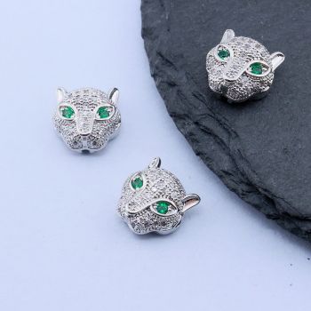 Perla Tigar+CZ Cirkoni 11x11 mm, Rodijum...P-I012-18-RS-R