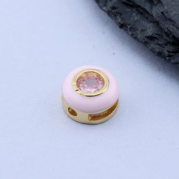 Perla+CZ Cirkon 8x8 mm, 18k Pozlata...P-C007-15G-G6