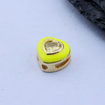 Perla Srce+CZ Cirkon 8x8 mm, 18k Pozlata...P-C007-15G