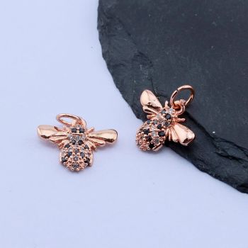 Privezak Pčela+CZ Cirkoni 15x12 mm,Rose Gold...P-332115