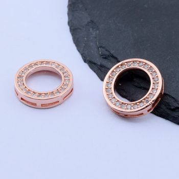 Perla+CZ Cirkoni 15x15 mm,Rose Gold...P-332111-RS