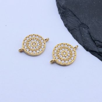 Konektor+CZ Cirkoni 15x11 mm,18k Pozlata...P-332102