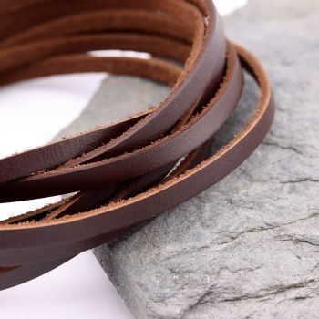 Prirodna koža 4 x 2 mm, boja braon (23TK04B)