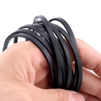 Prirodna koža 4 x 2 mm, boja crna (23TK04A)