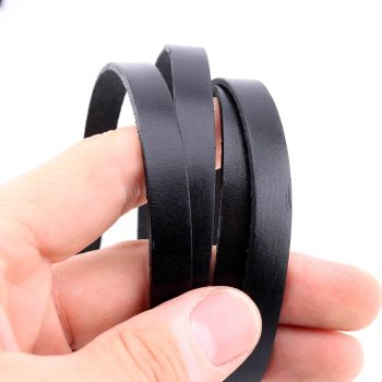 Prirodna koža 10 x 2 mm, boja crna (23TK02A)