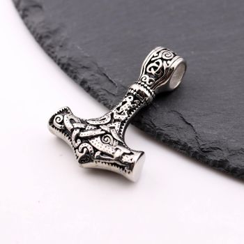 Stainless Steel privezak liveni Antik Silver 45x30x12 mm, rupa 8 mm (23SSK3687)