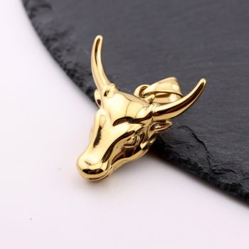 Stainless Steel privezak liveni Gold 40x30x10 mm, rupa 8x5 mm (23SSK3695)