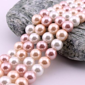 Prirodni 7A sedef biseri mix boja  8 mm, rupa oko 0,8mm ( Majorka biseri )  (JDYZZ19-3 )