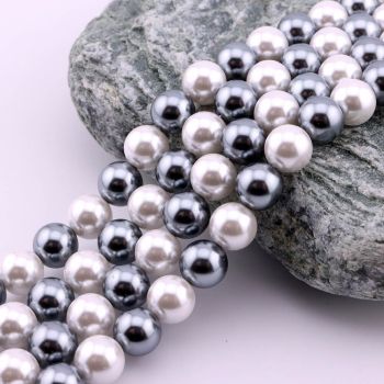 Prirodni 7A sedef biseri mix boja  8 mm, rupa oko 0,8mm ( Majorka biseri )  (JDYZZ19-24)