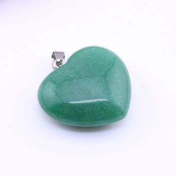 Privezak prirodni kamen Aventurin - Srce 25x28mm   ( 25KP01A )