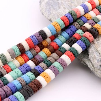 Multikolor Bojena Vulkanska Lava 8x3 mm  (JDXHSS26-6 ) 