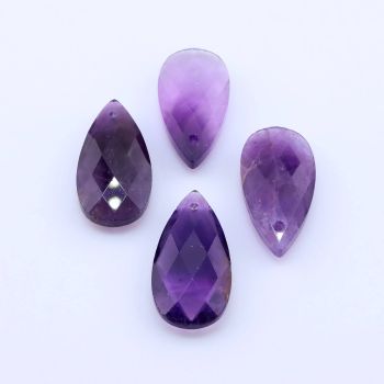 Privezak prirodni kamen Ametist - Suza 13*25 mm Faset...25KP11-09