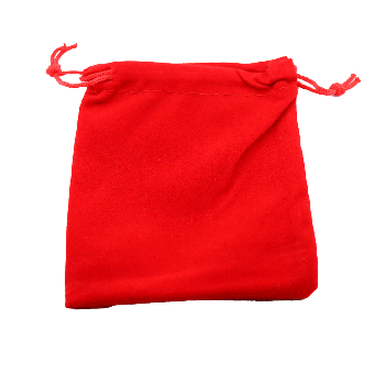 Plišane ukrasne vrećice 12x 10 cm , boja crvena   (AMBPLIS02)