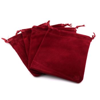 Plišane ukrasne vrećice 12x 10 cm , boja bordo   (AMBPLIS05)