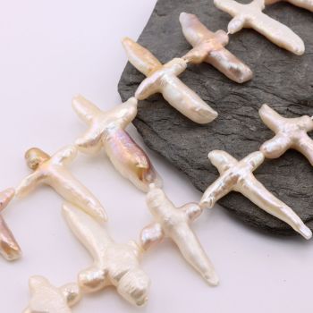 Prirodni Barok Keshi Biseri 29~56x18~30x5~8mm,  Rupa: 0.6mm  ( SLBISS020M01 )