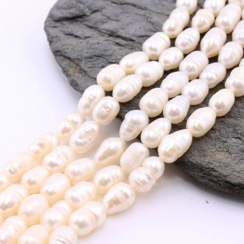 Prirodni Gajeni Slatkovodni Biseri 6x8 mm , Rupa : 0,6mm ( SLBISL03385 )