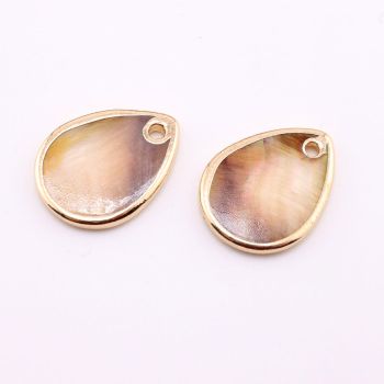 Privezak od sedefa oko 25x15 mm- boja zlata (  130004 )